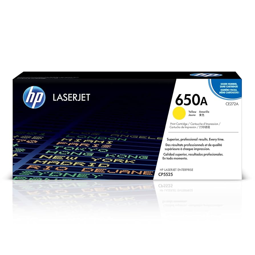 HP LASERJET 650A イエロートナーカートリッジ CE272A HP CE272A Toner Cartridge HP 650A Yellow Toner CE272